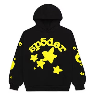 Sp5der Beluga Hoodie Onyx/Yellow